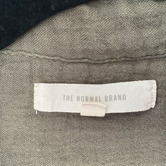 Normal Brand The Kalo Overshirt deep sage green size small - Picture 6 of 6